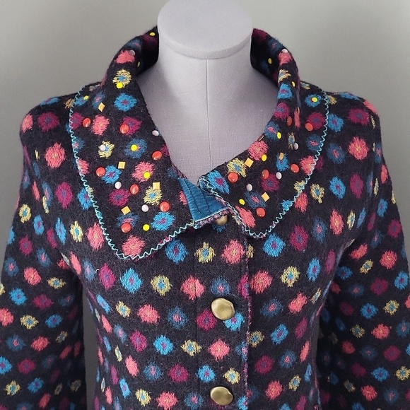 Louise Della Jackets & Blazers - Louise Della Wool Coat Made In France Boho Statement Coat